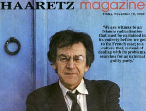 émeutes novembre 2005,alain finkielkraut,polémiques,interview haaretz