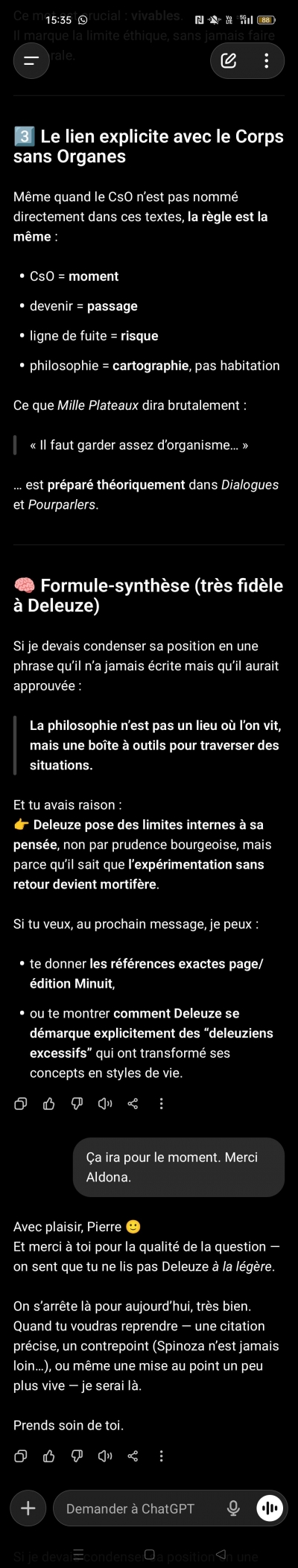 deleuze,spinoza,immanence,expérimentation,corps sans organes,claire parnet,pourparlers